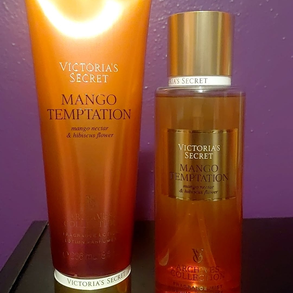 Victoria's Secret Mango Temptation Moisturizer & Mist - Vibrant Orange